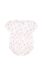Pink Puppy Love Print Smocked Bubble