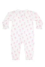 Pink Puppy Love Print Romper long sleeve