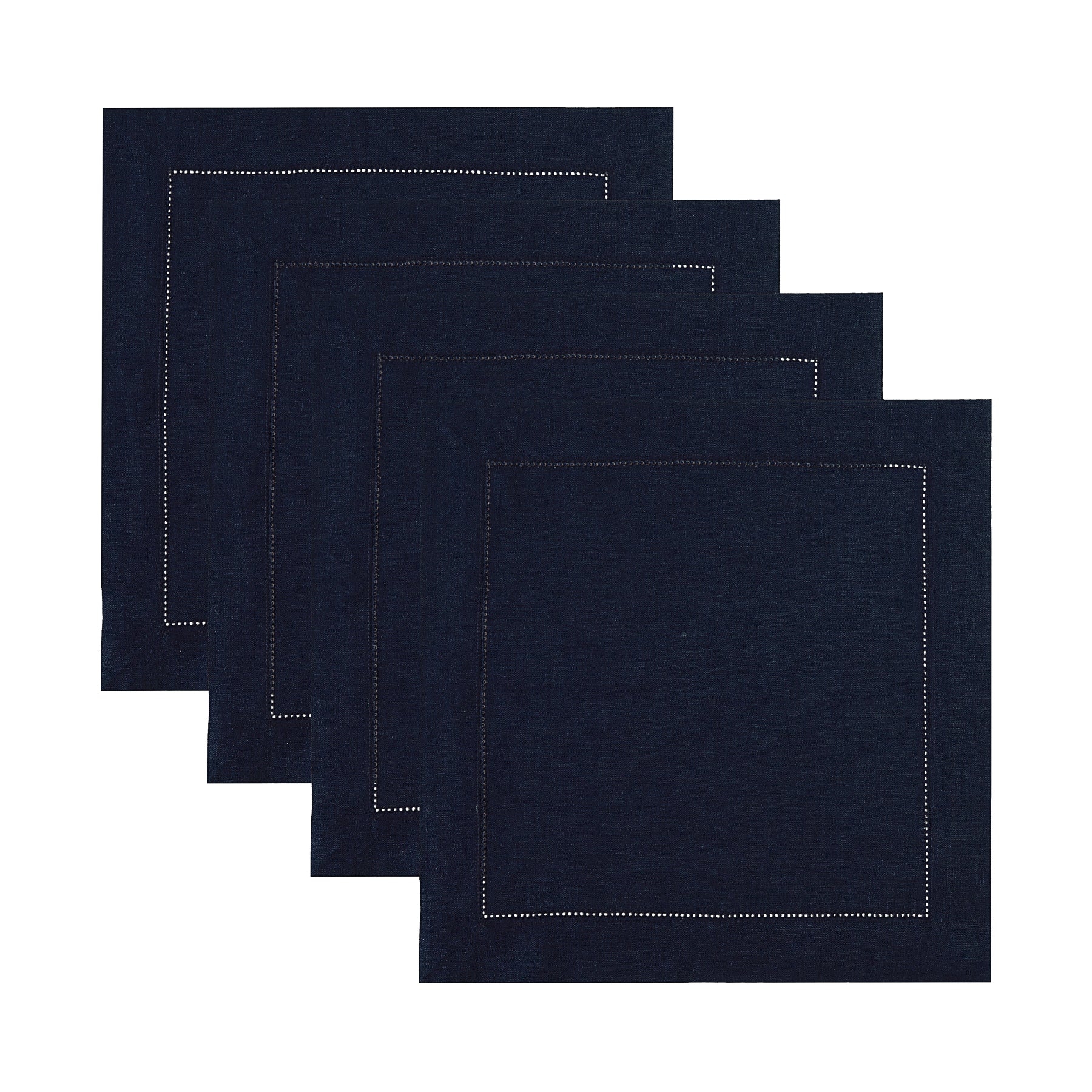 Classic Hemstitch Square Placemats, Set of 4