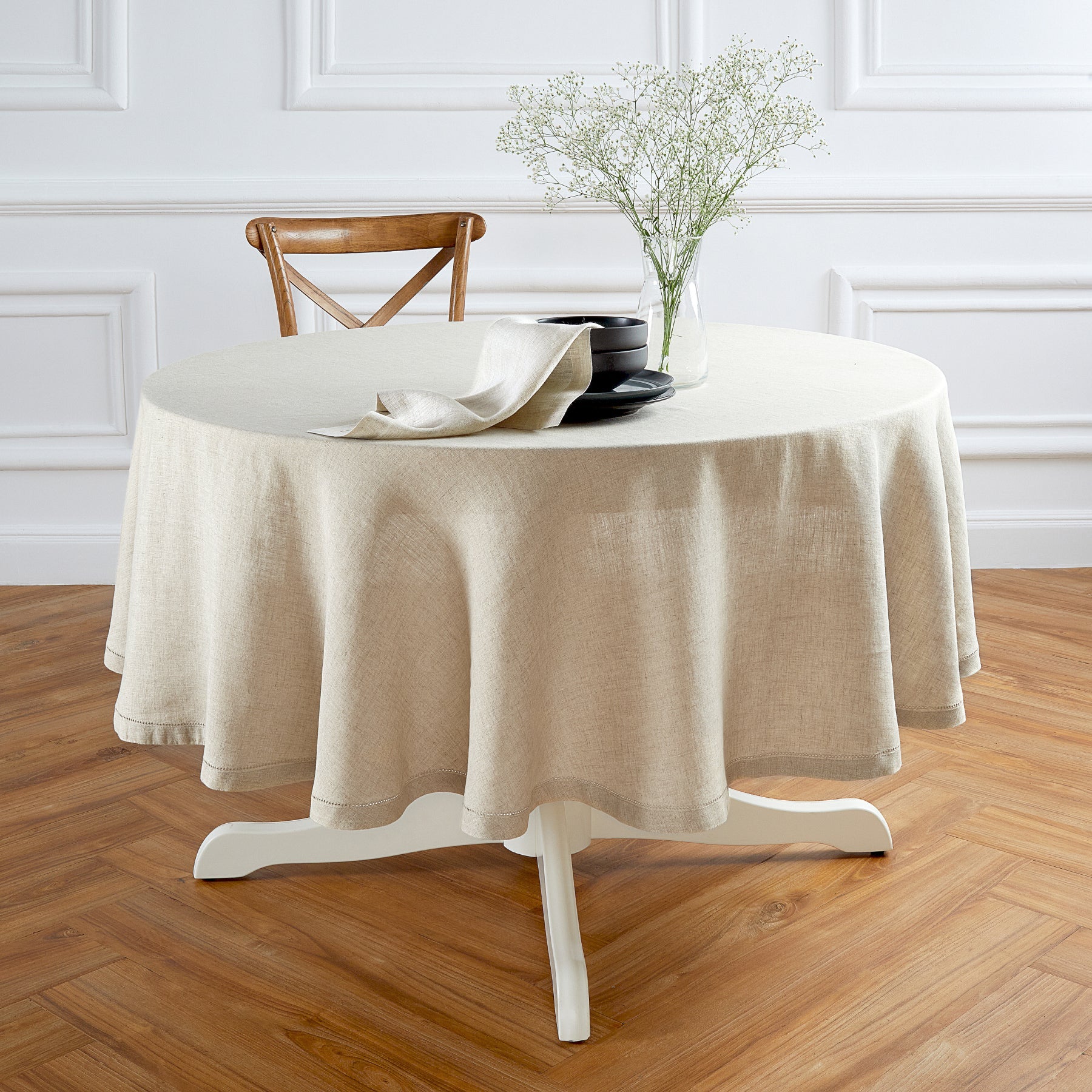 Sonoma Hemstitch Round Tablecloth
