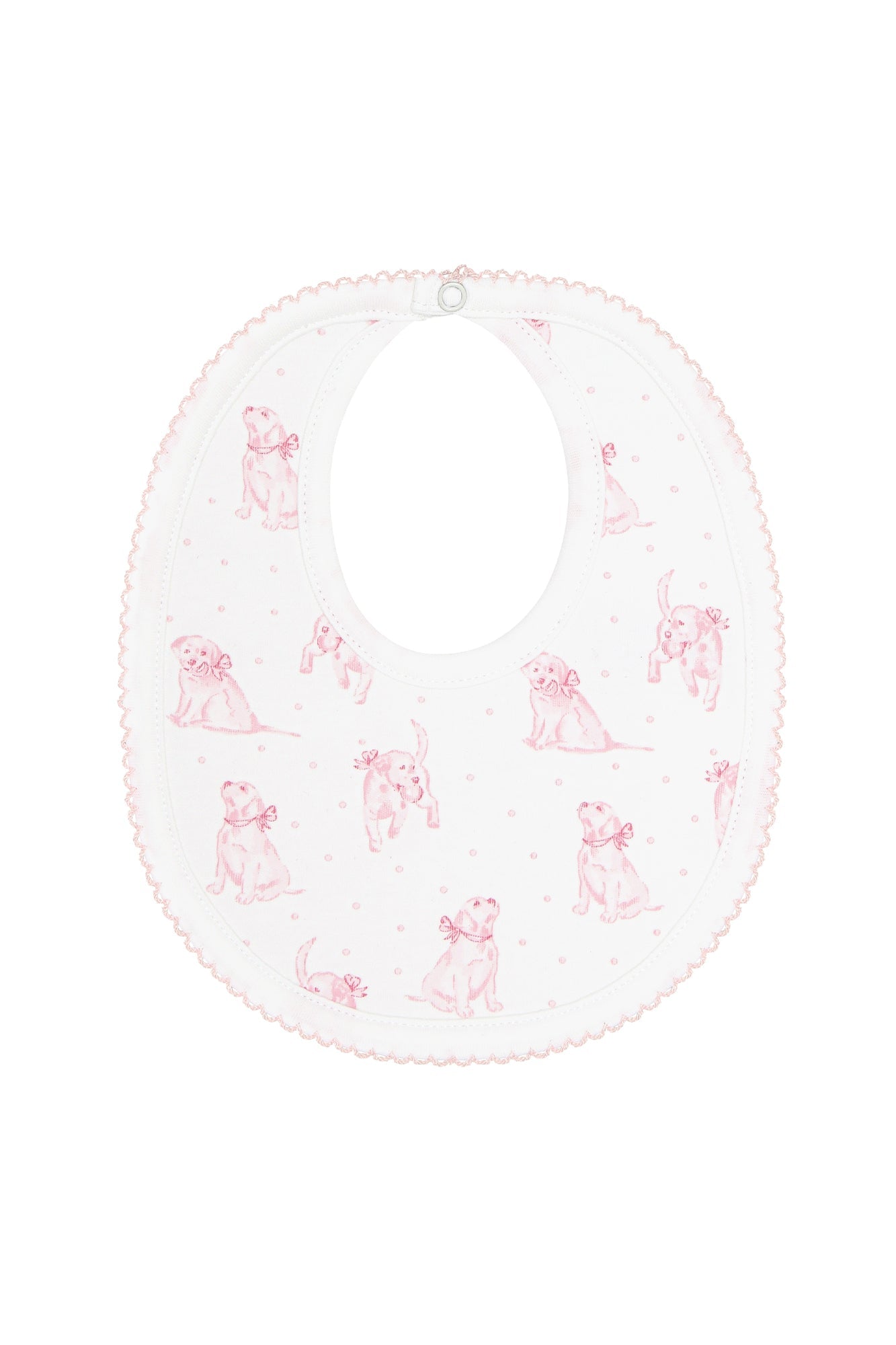 Pink Puppy Love Print Bib