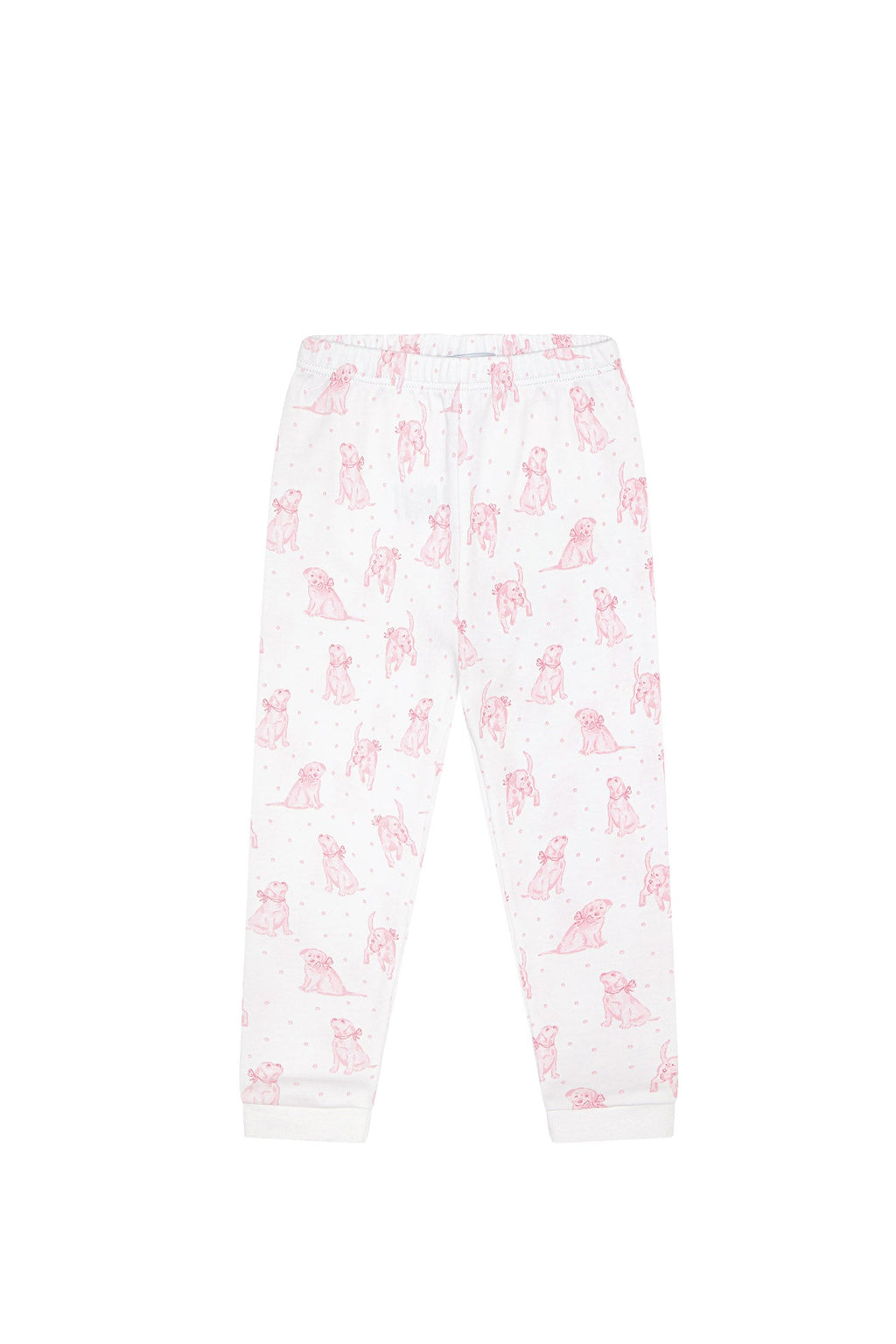 Pink Puppy Love Print Pajamas