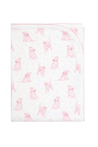 Pink Puppy Love Print Blanket