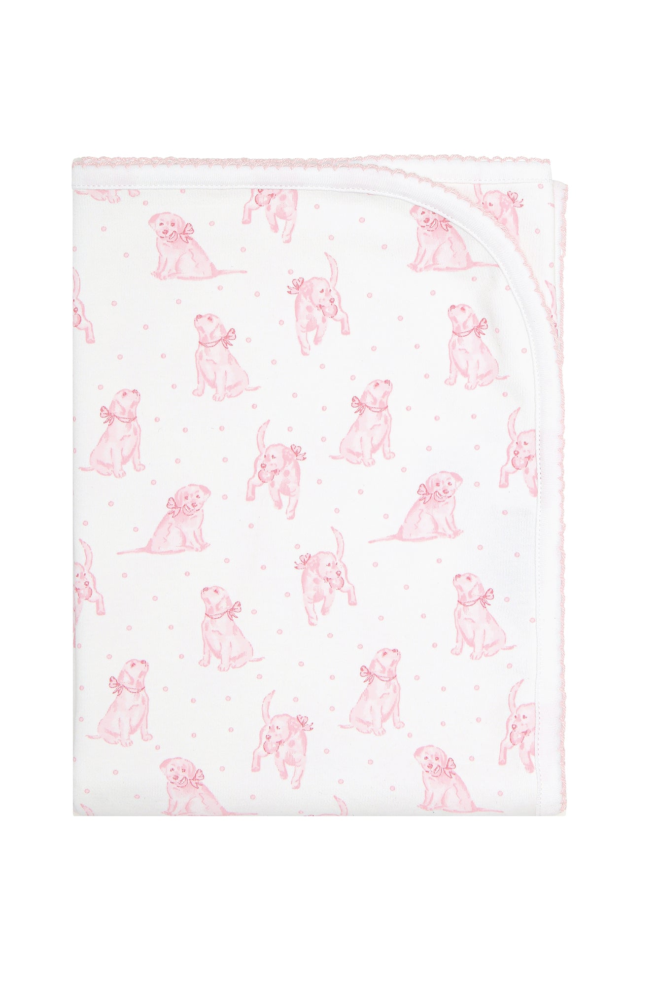 Pink Puppy Love Print Blanket