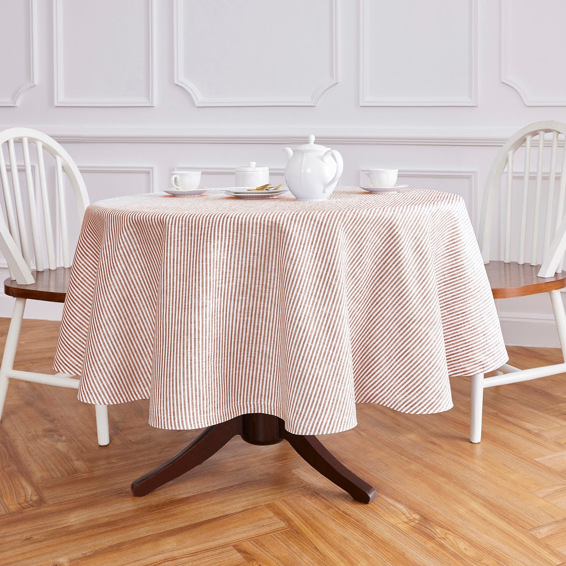 Narrow Stripe Round Tablecloth