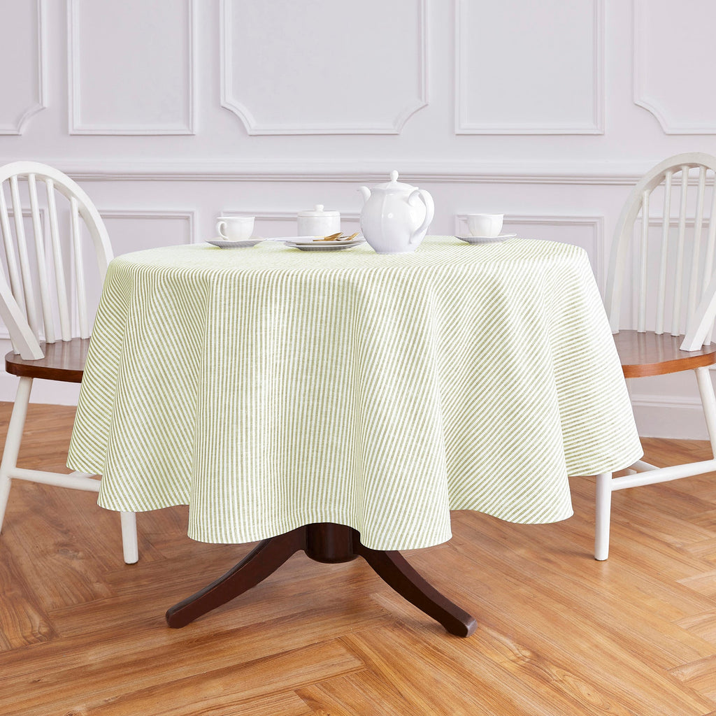 Narrow Stripe Round Tablecloth