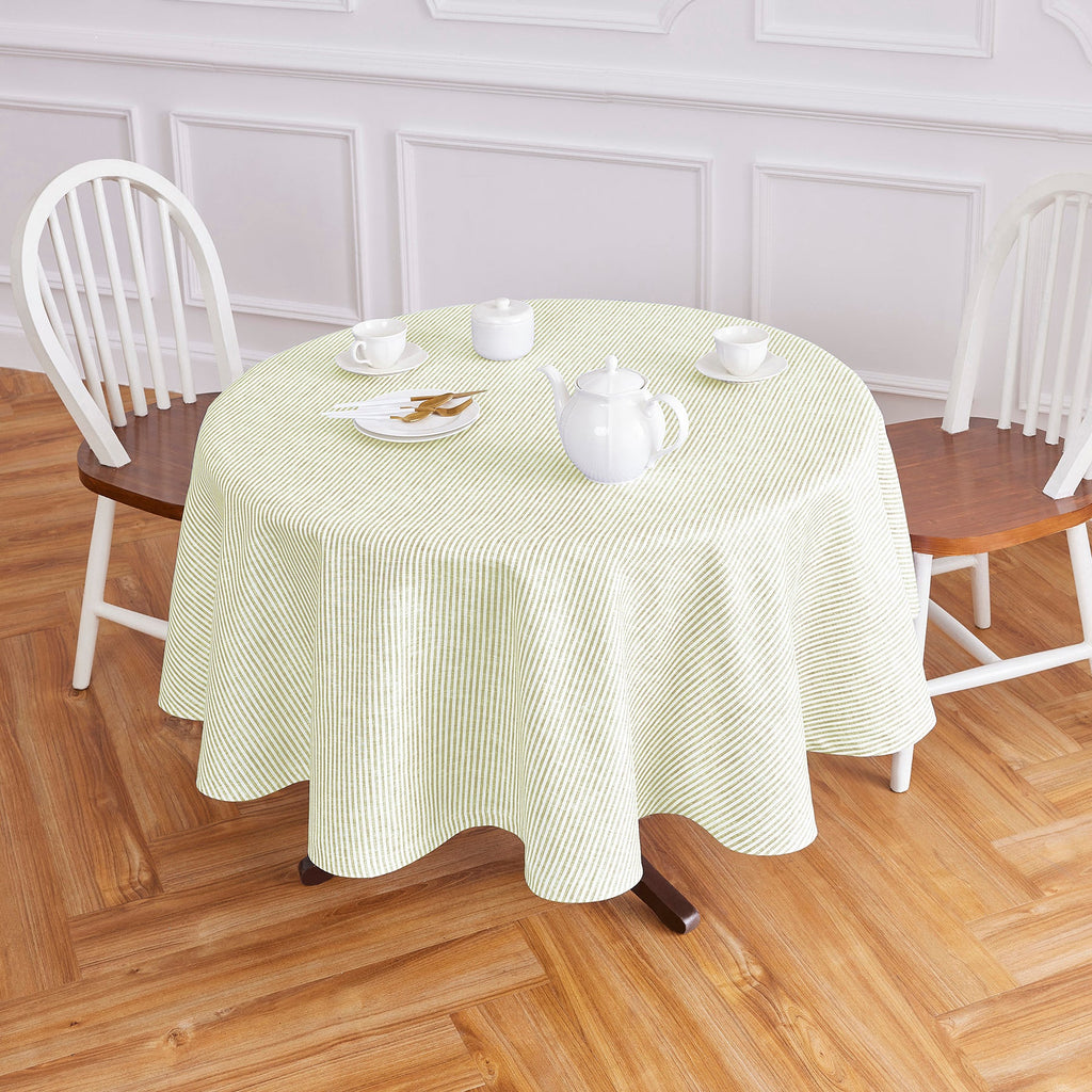 Narrow Stripe Round Tablecloth