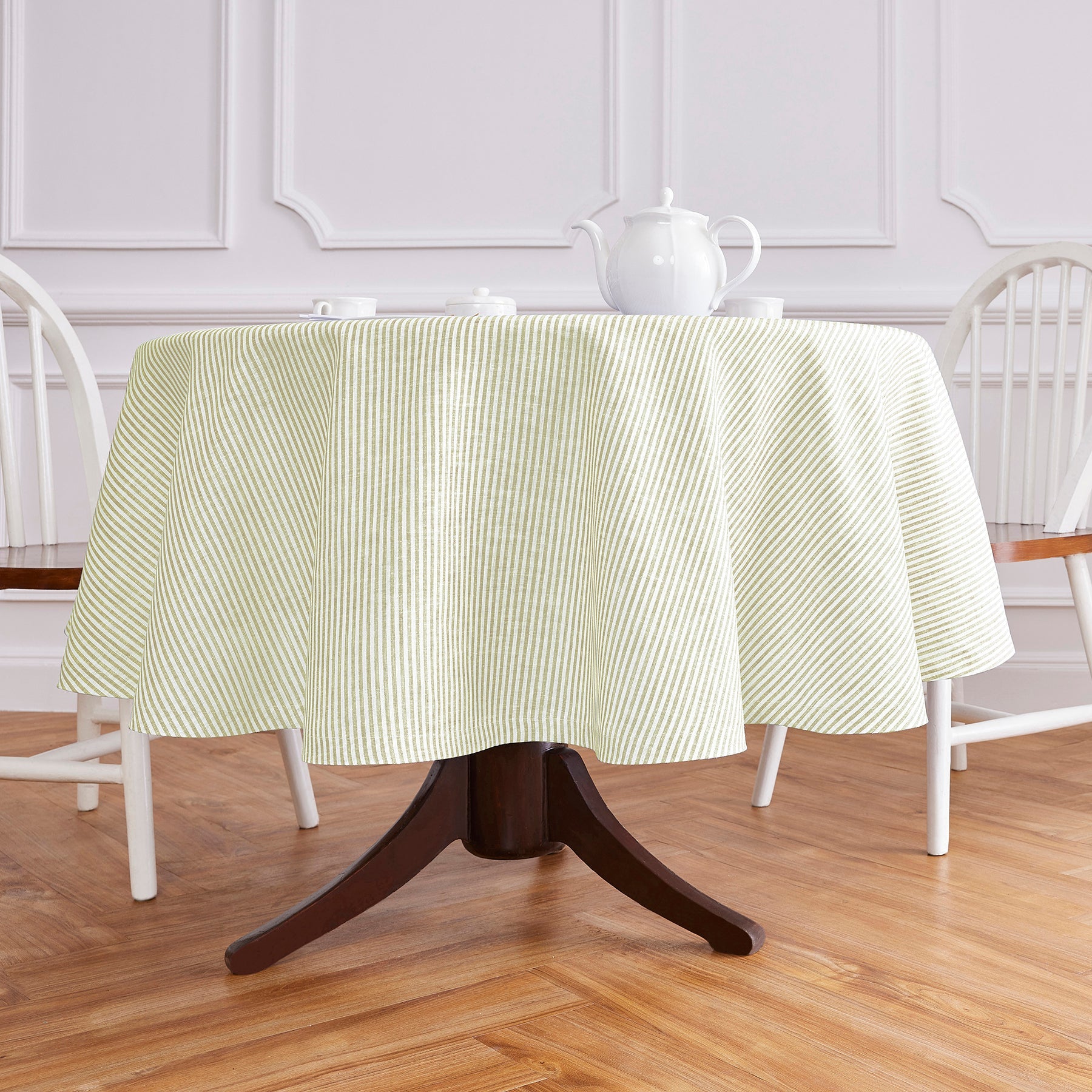 Narrow Stripe Round Tablecloth