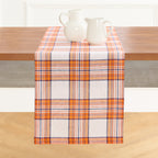 Orange Plaid Table Runner