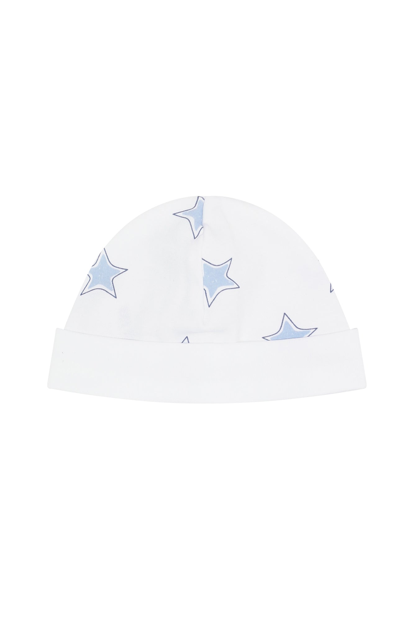 Blue Stars Print Hat Blue One Size