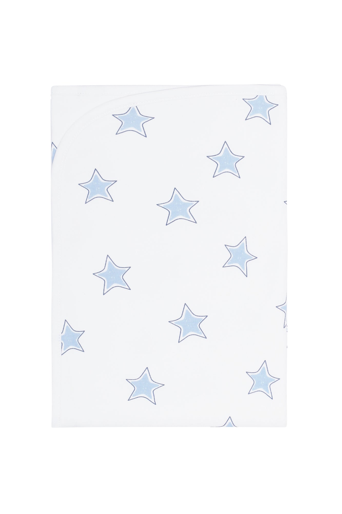 Blue Stars Print Blanket Blue One Size