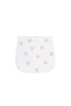 Pink Stars Print Burp Cloth