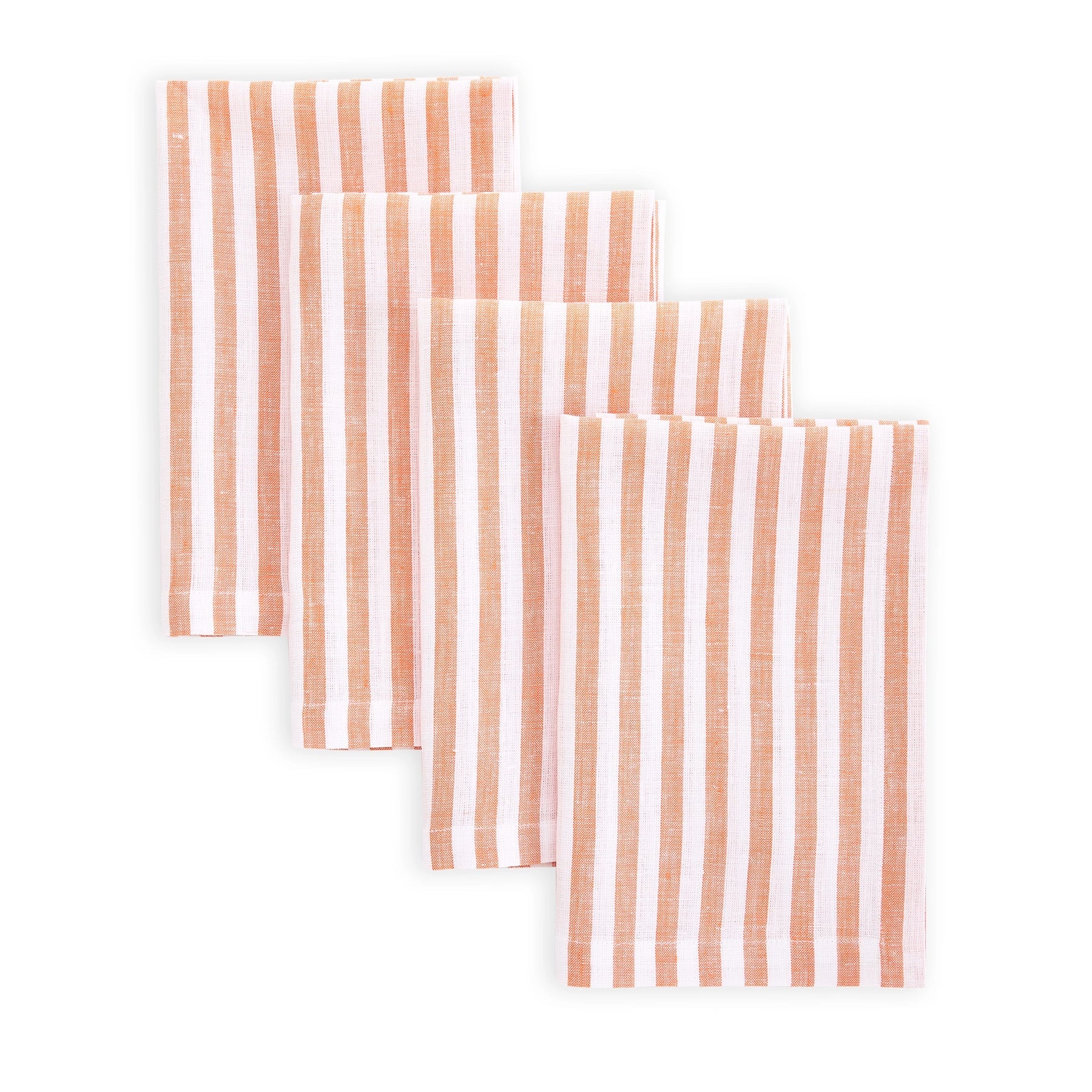 Amalfi Stripe Napkins Orange & White 20 x 20 Inch