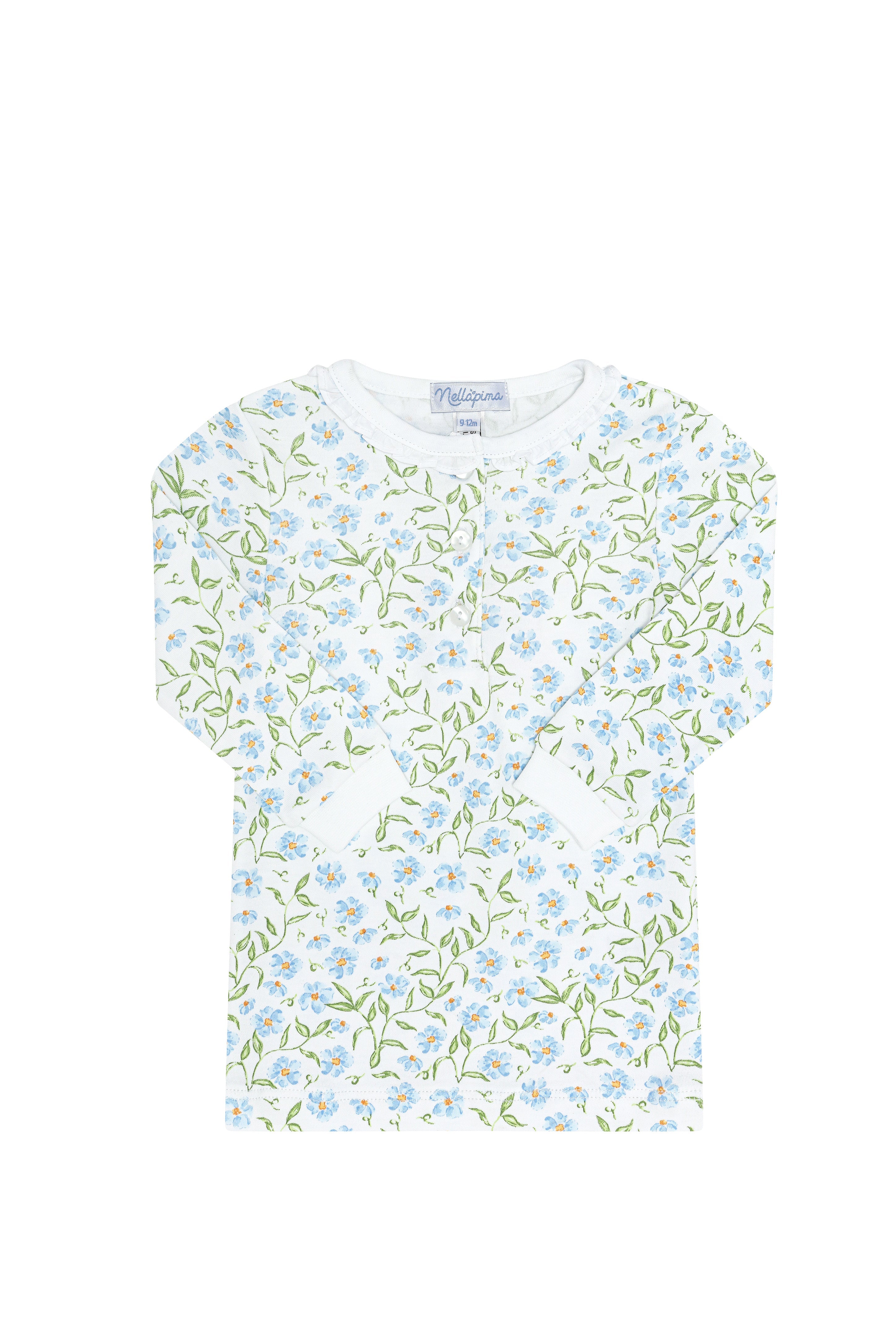 Blue Vines Print Pajama