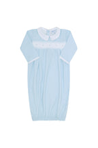 Blue Gingham Smocked Gown Blue