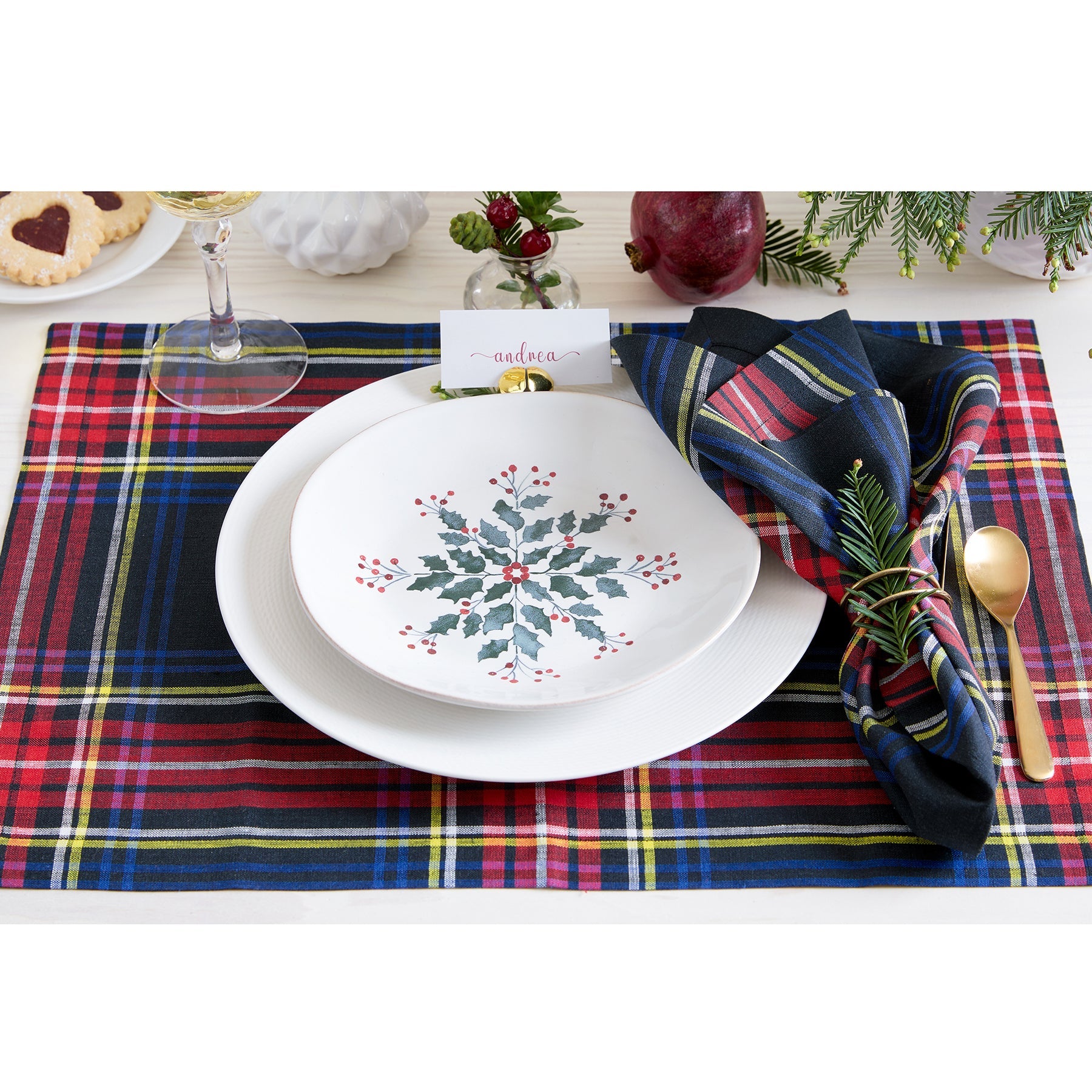 Stewart Plaid Placemats, Set of 4