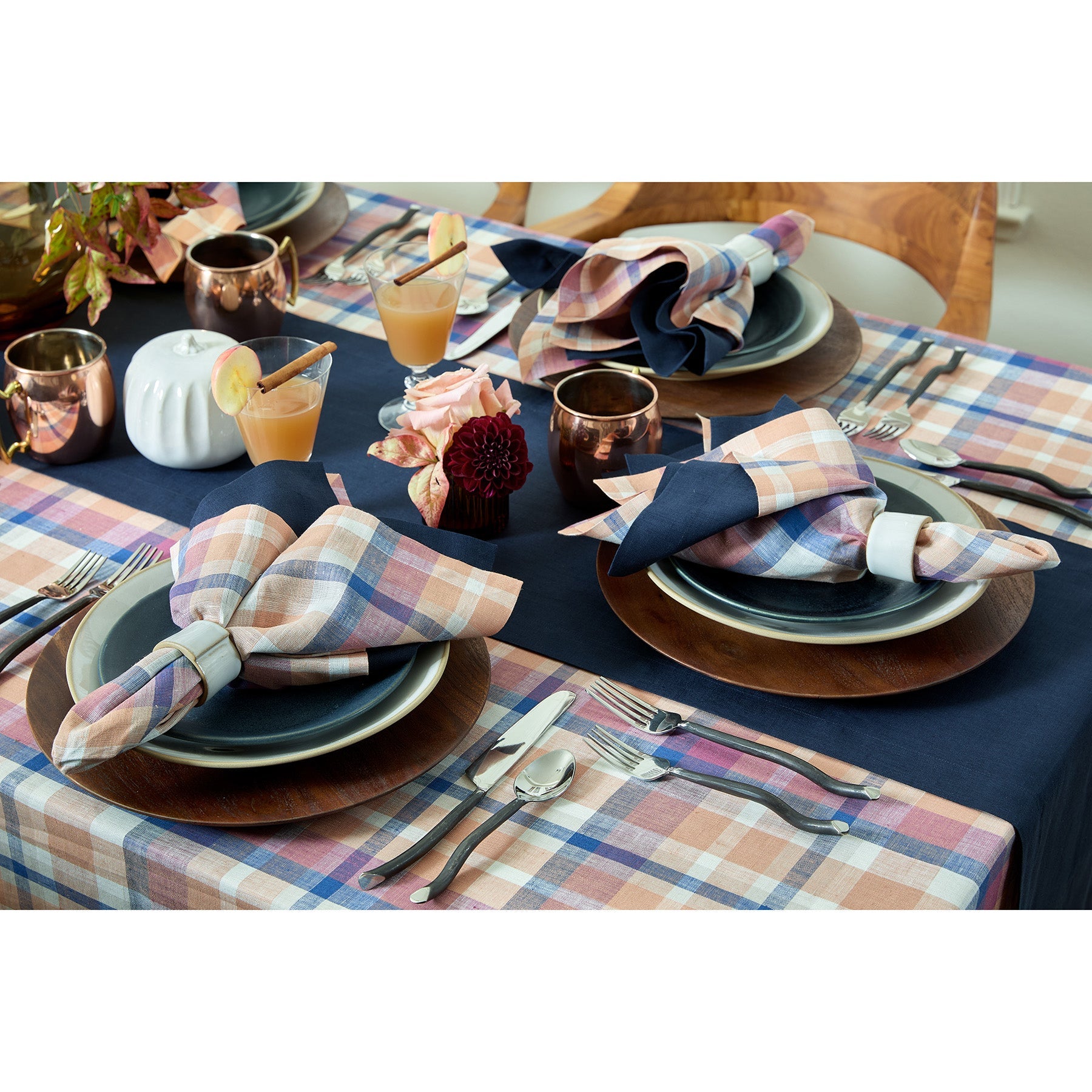 Fall Flavors Madras Table Throw