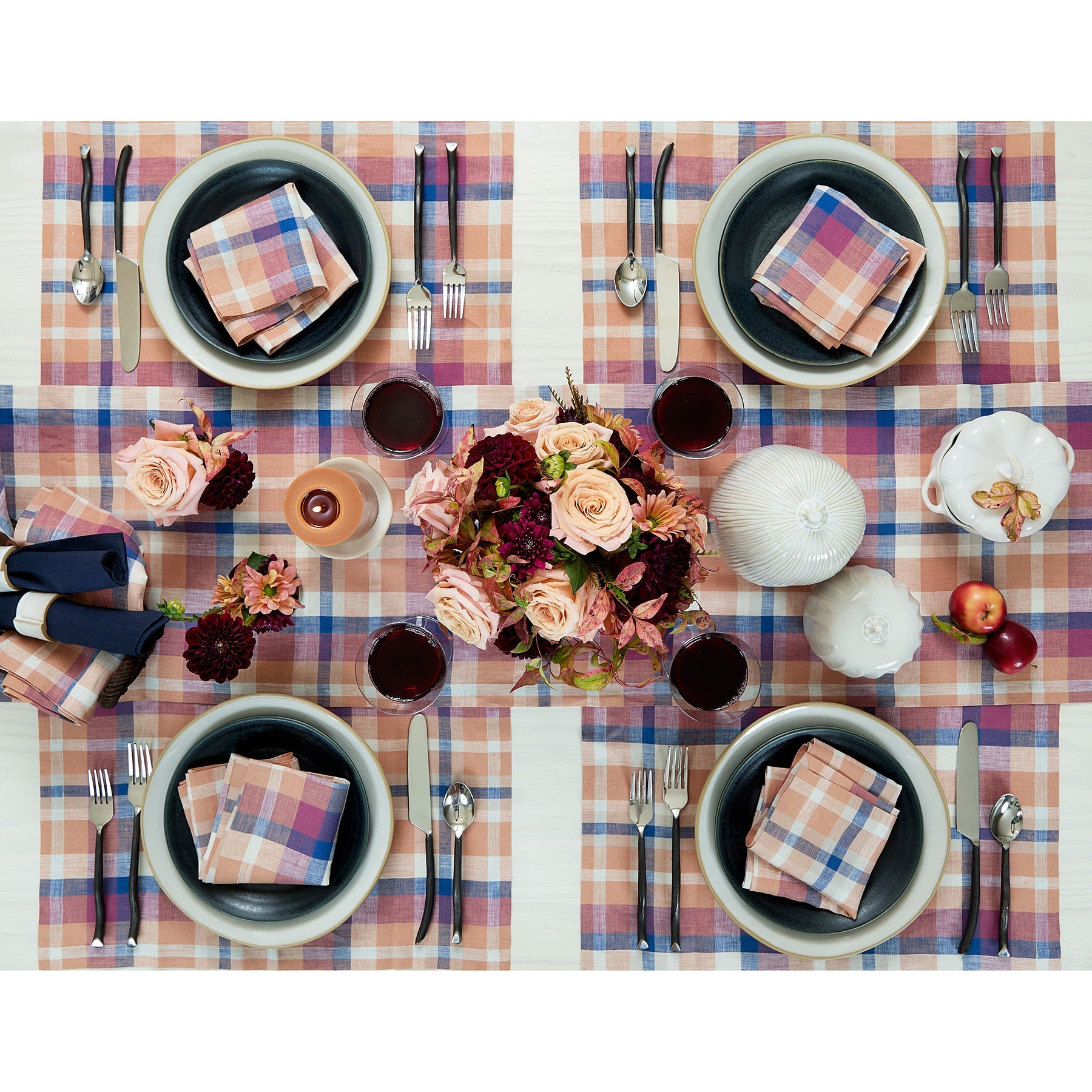 Fall Flavors Madras Placemats, Set of 4