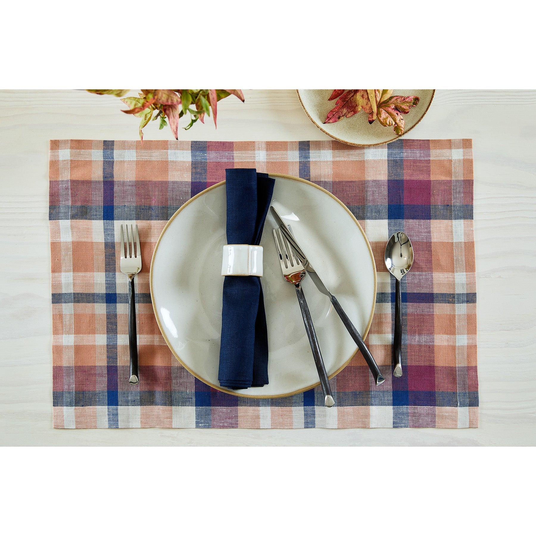 Fall Flavors Madras Placemats, Set of 4