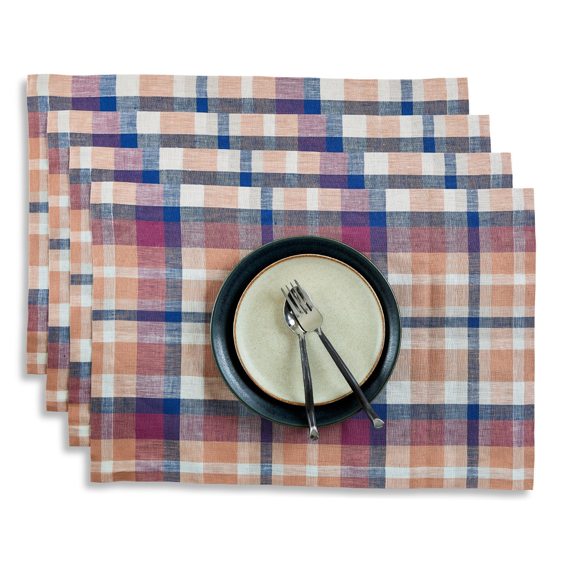 Fall Flavors Madras Placemats, Set of 4