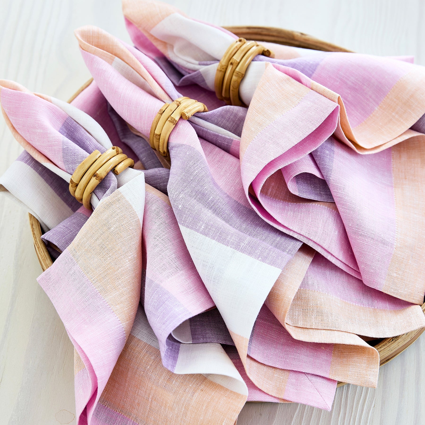 Gelato Stripe Napkins, Set of 4