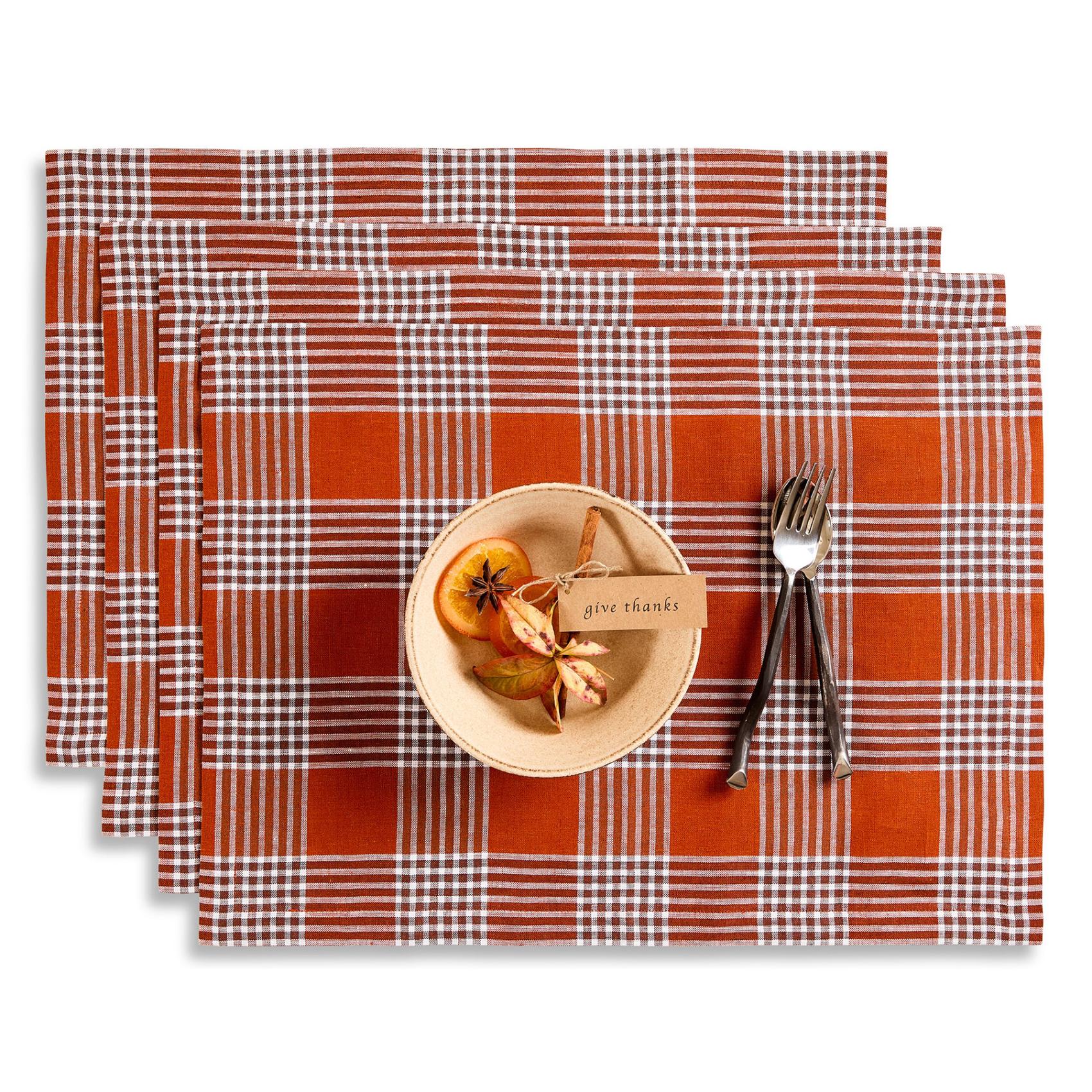 Glen Check Placemats, Set of 4