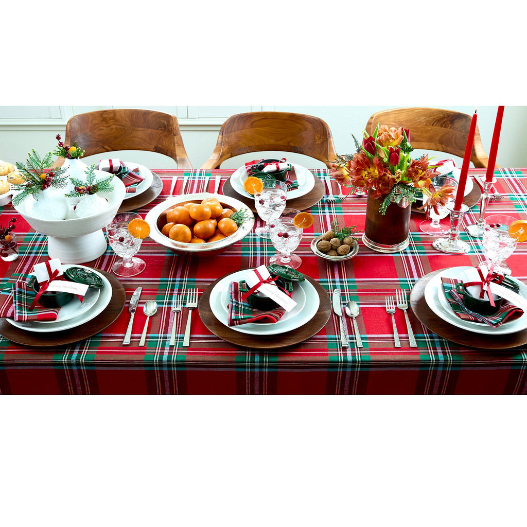 Madras Holiday Plaid Tablecloth