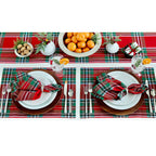 Madras Holiday Plaid Placemats, Set of 4
