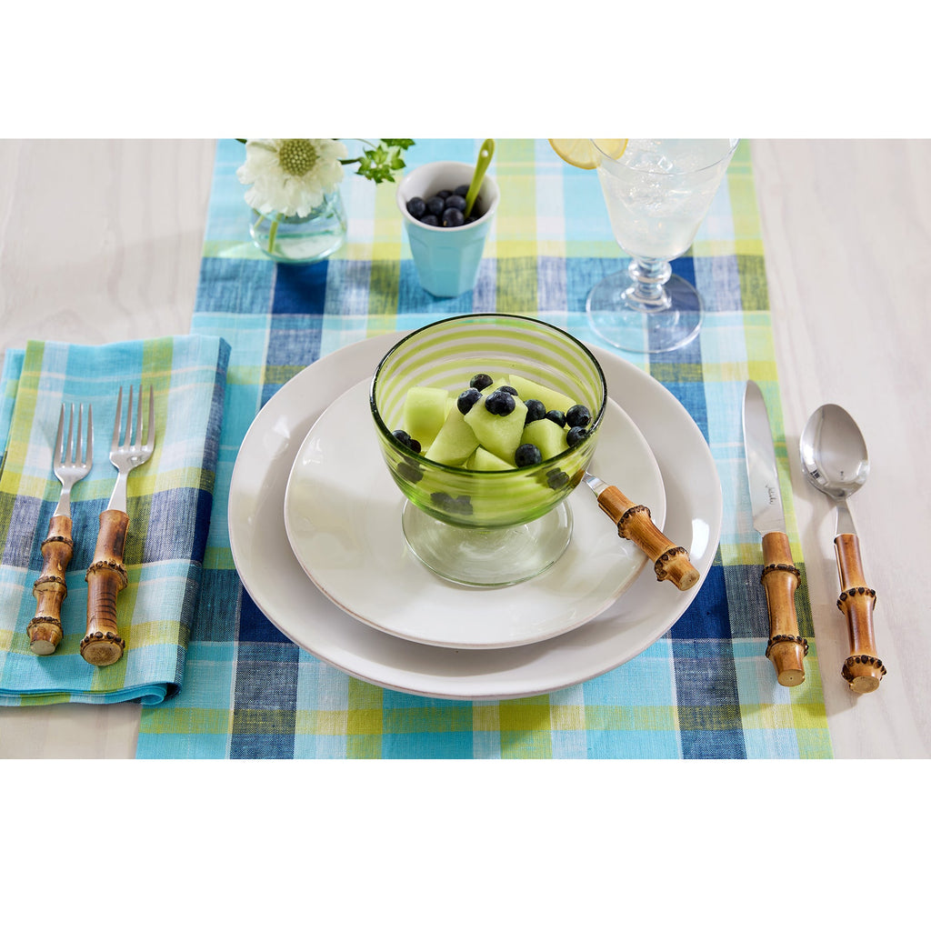 Summer Madras Plaid Table Runner