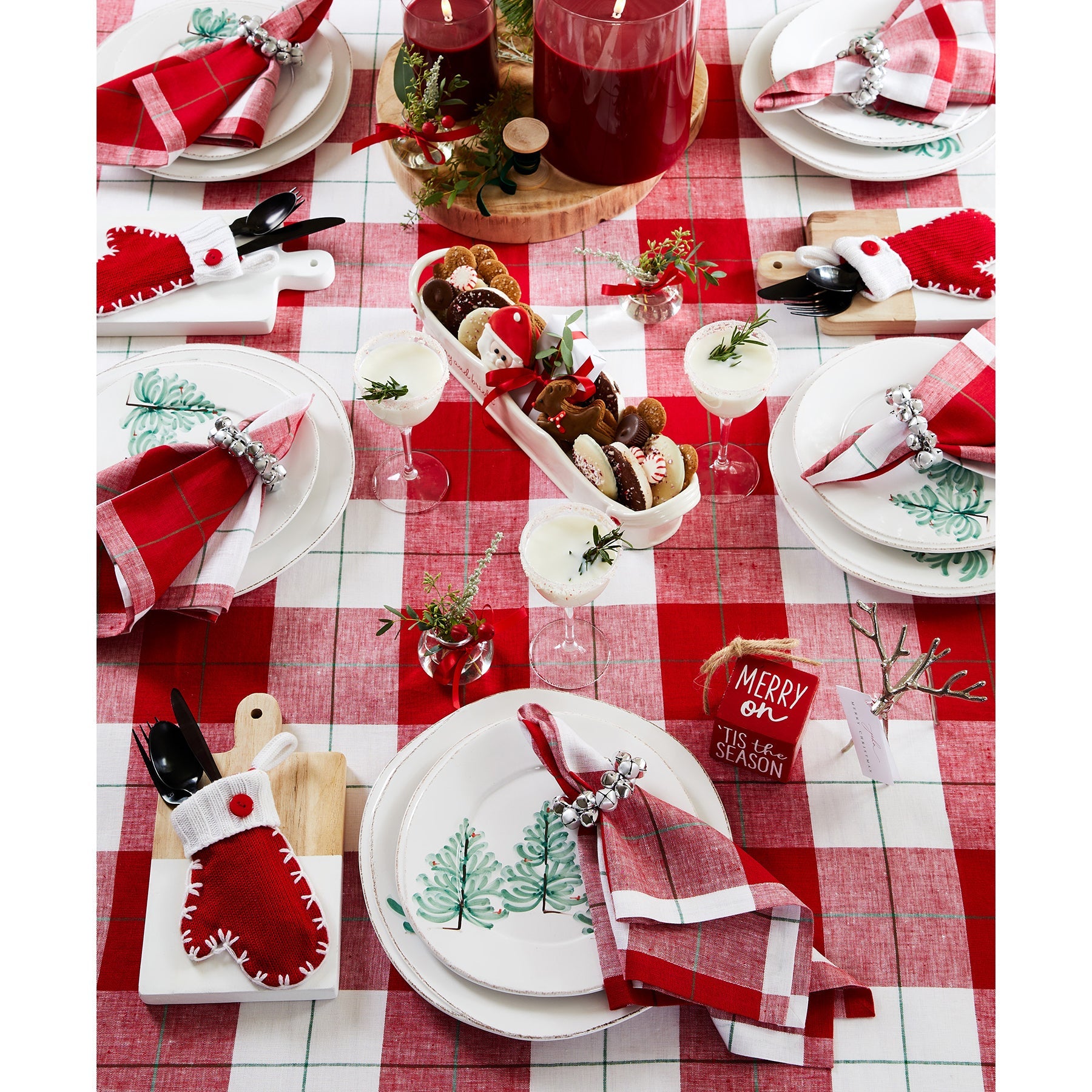 Very Merry Plaid Square Placemats, Set of 4