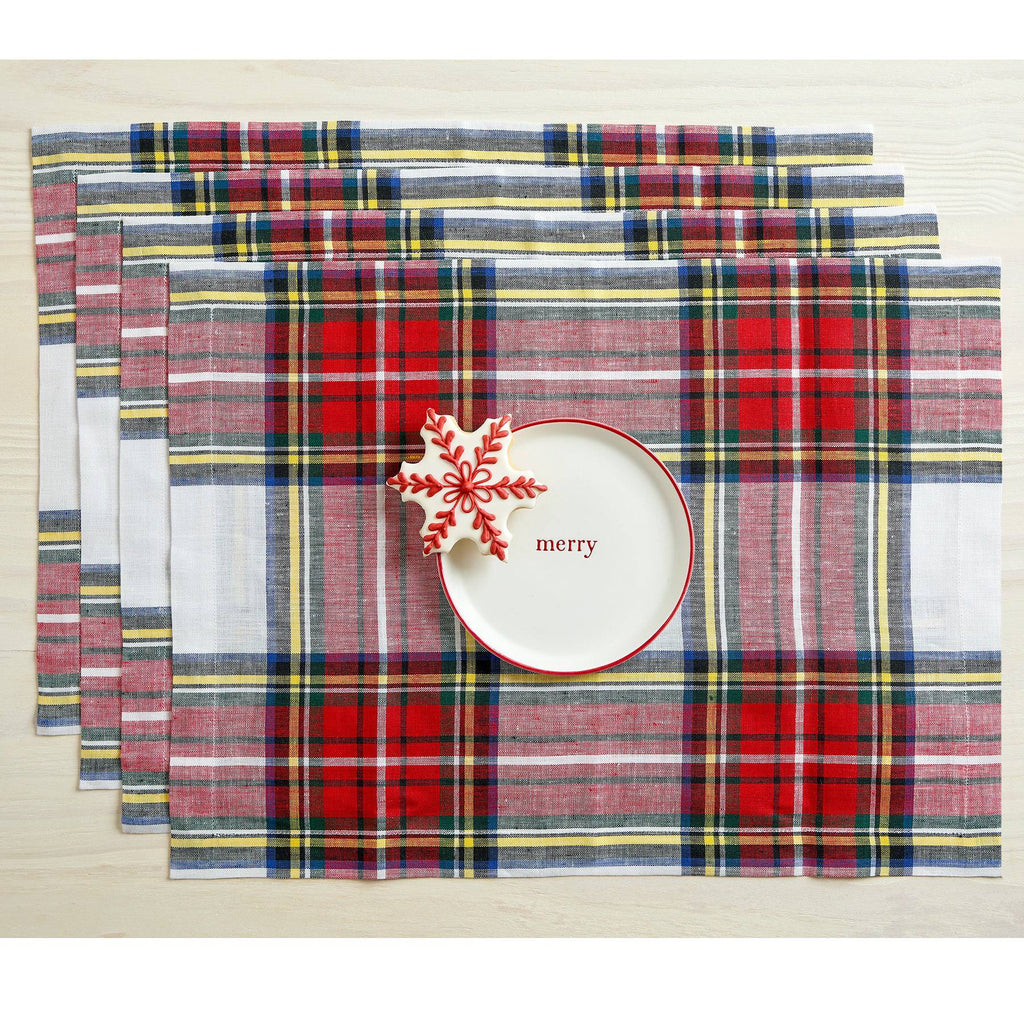 Stewart Plaid Placemats, Set of 4