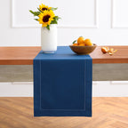 Cotton Linen Hemstitch Table Runner