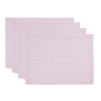 Narrow Stripe Placemats, Set of 4 Pink & White 14 x 19 Inch