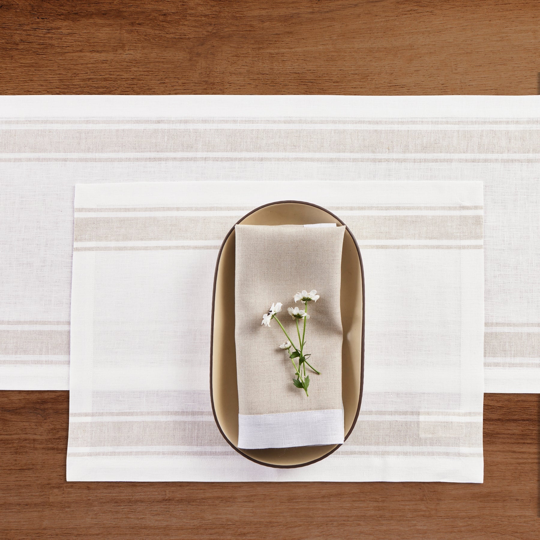 Farmhouse Stripe Placemats, Set of 4