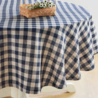 Morgan Check Round Tablecloth