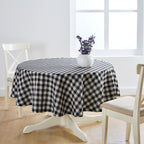 Morgan Check Round Tablecloth