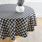 Morgan Check Round Tablecloth