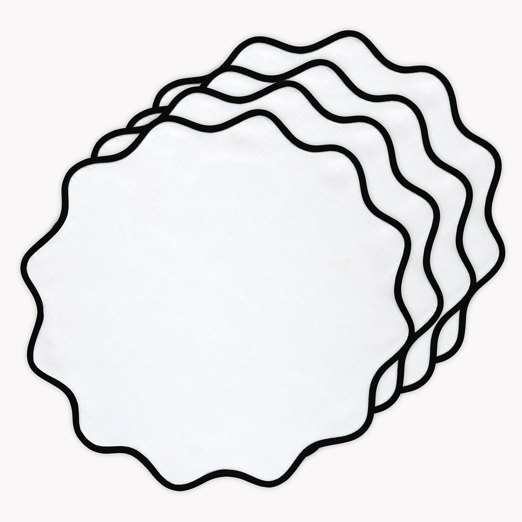 Giselle Scallop Edge Placemats, Set of 4