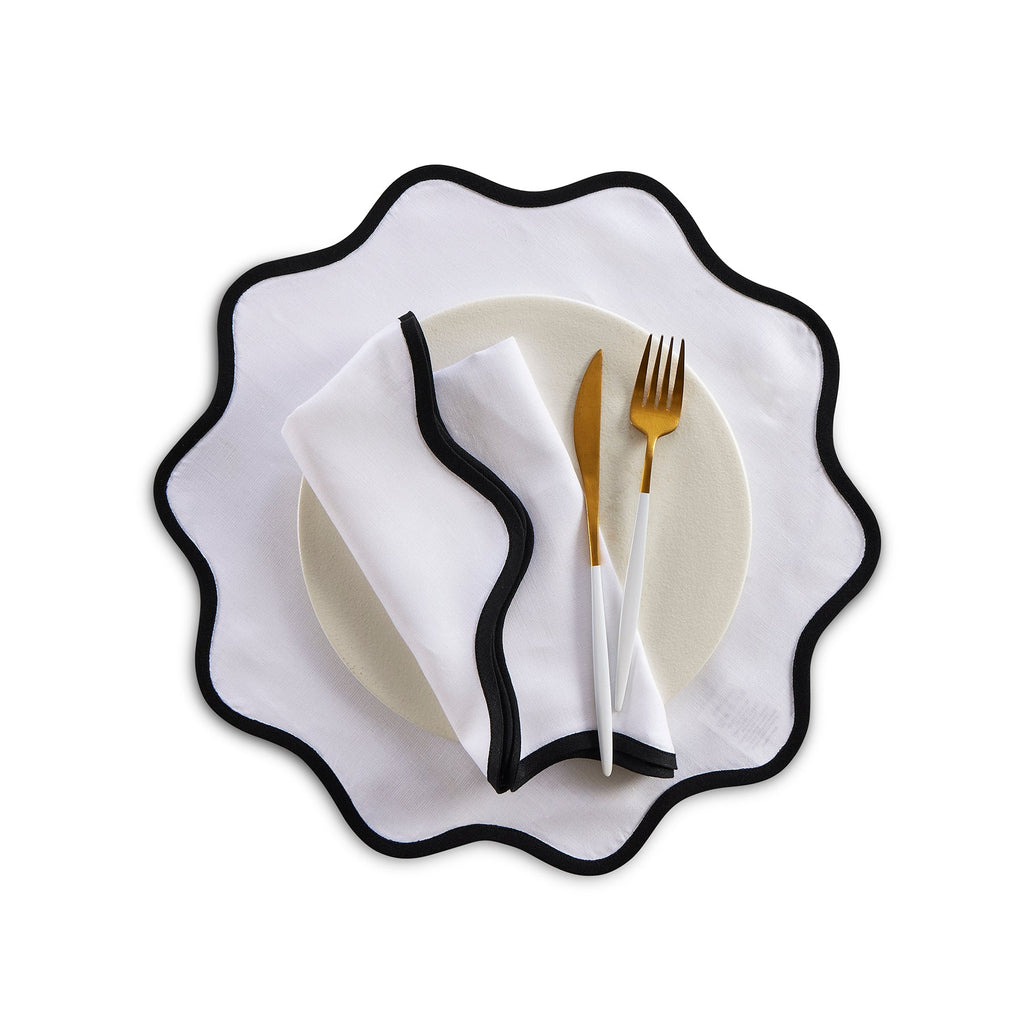 Giselle Scallop Edge Placemats, Set of 4