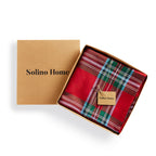 Madras Holiday Plaid Round Tablecloth