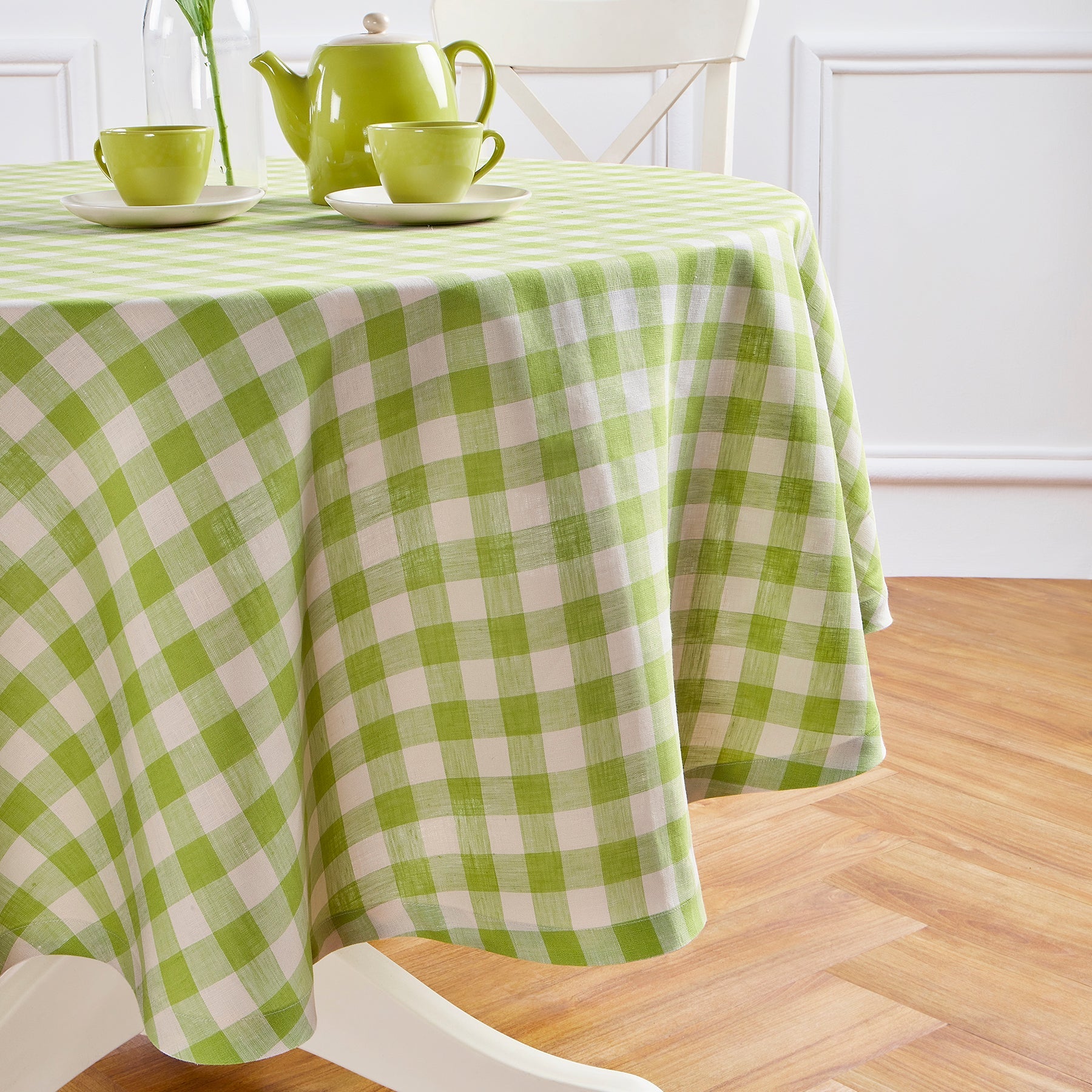 Morgan Check Round Tablecloth