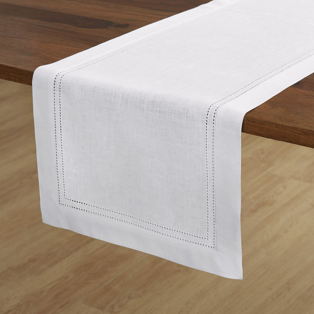Linen Double Hemstitch Table Runner