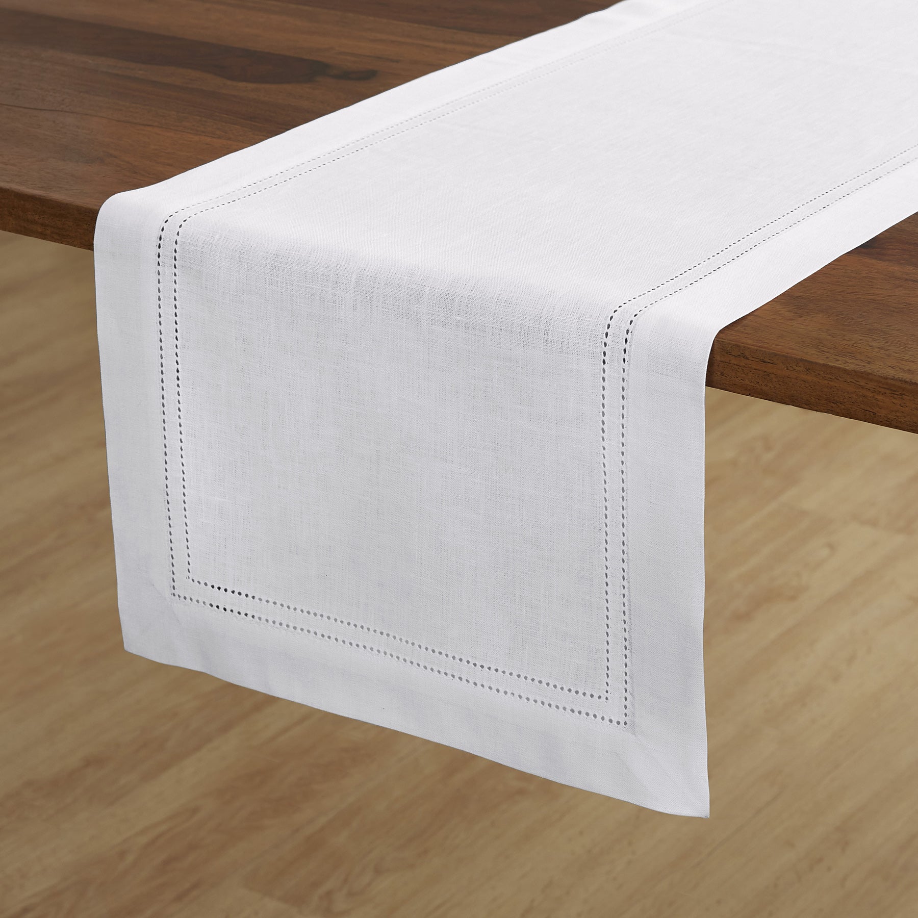 Linen Double Hemstitch Table Runner