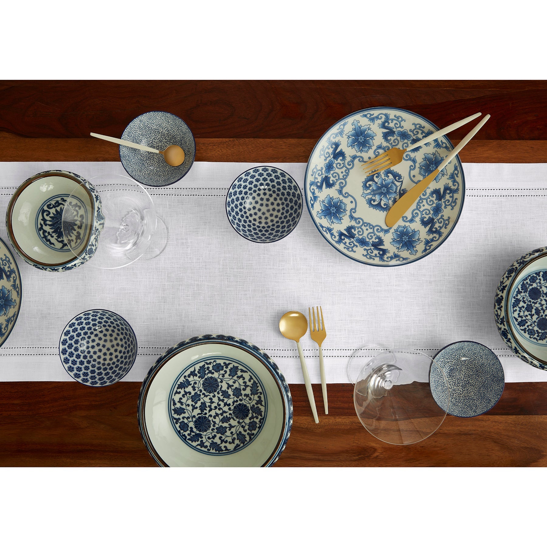 Linen Double Hemstitch Table Runner
