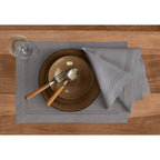 Linen Double Hemstitch Placemats, Set of 4