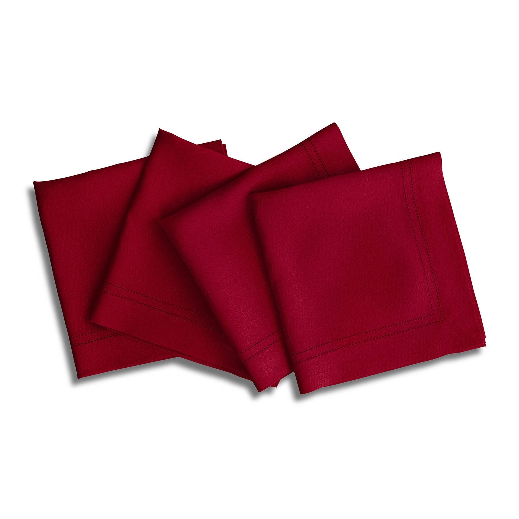 Linen Double Hemstitch Napkins, Set of 4