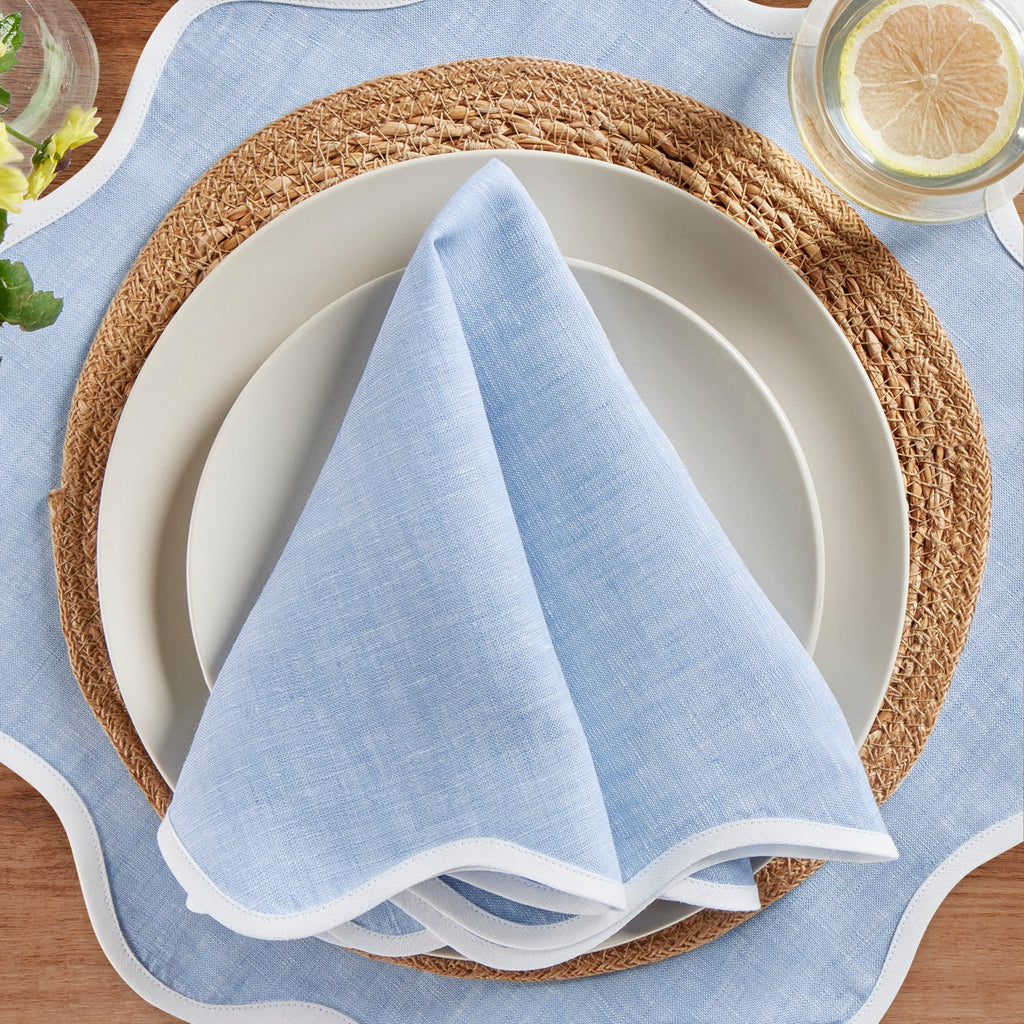 Giselle Scallop Edge Napkins, Set of 4