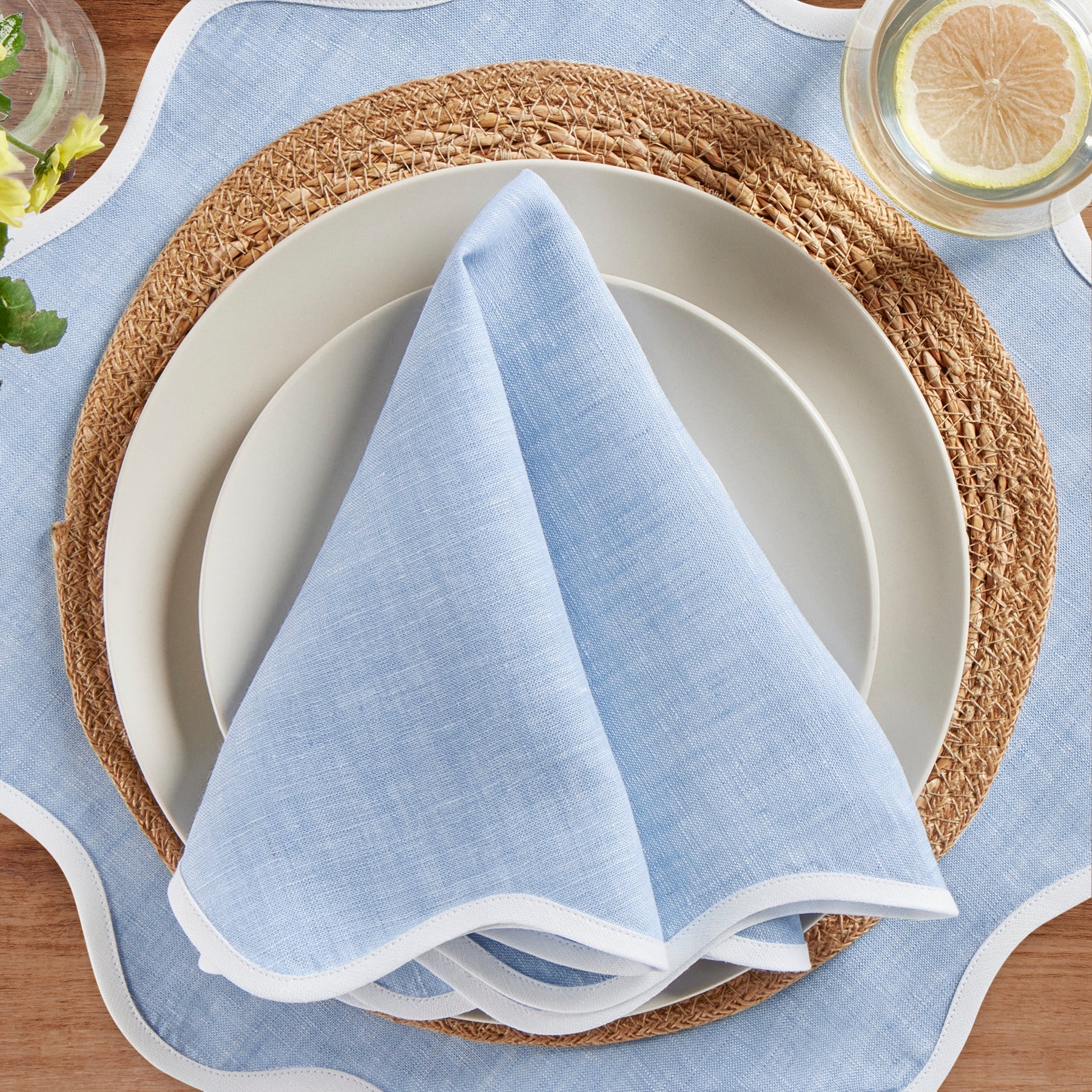 Giselle Scallop Edge Napkins, Set of 4