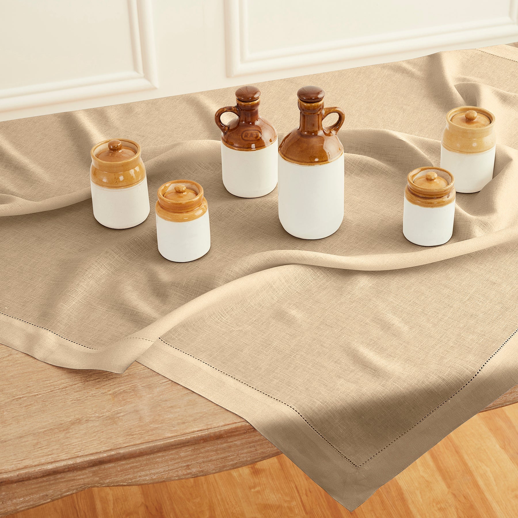 Classic Hemstitch Table Throw