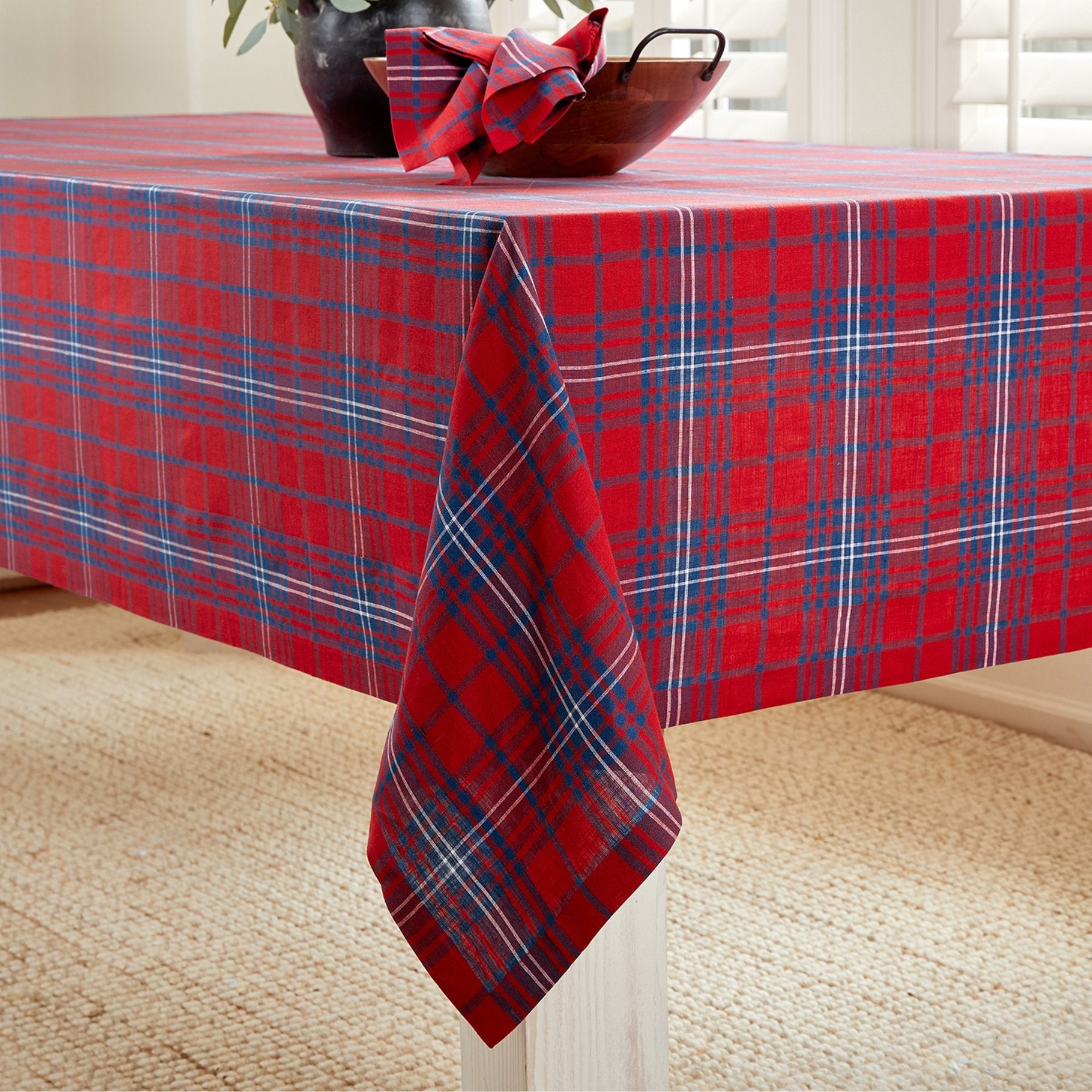 Red Tartan Plaid Tablecloth